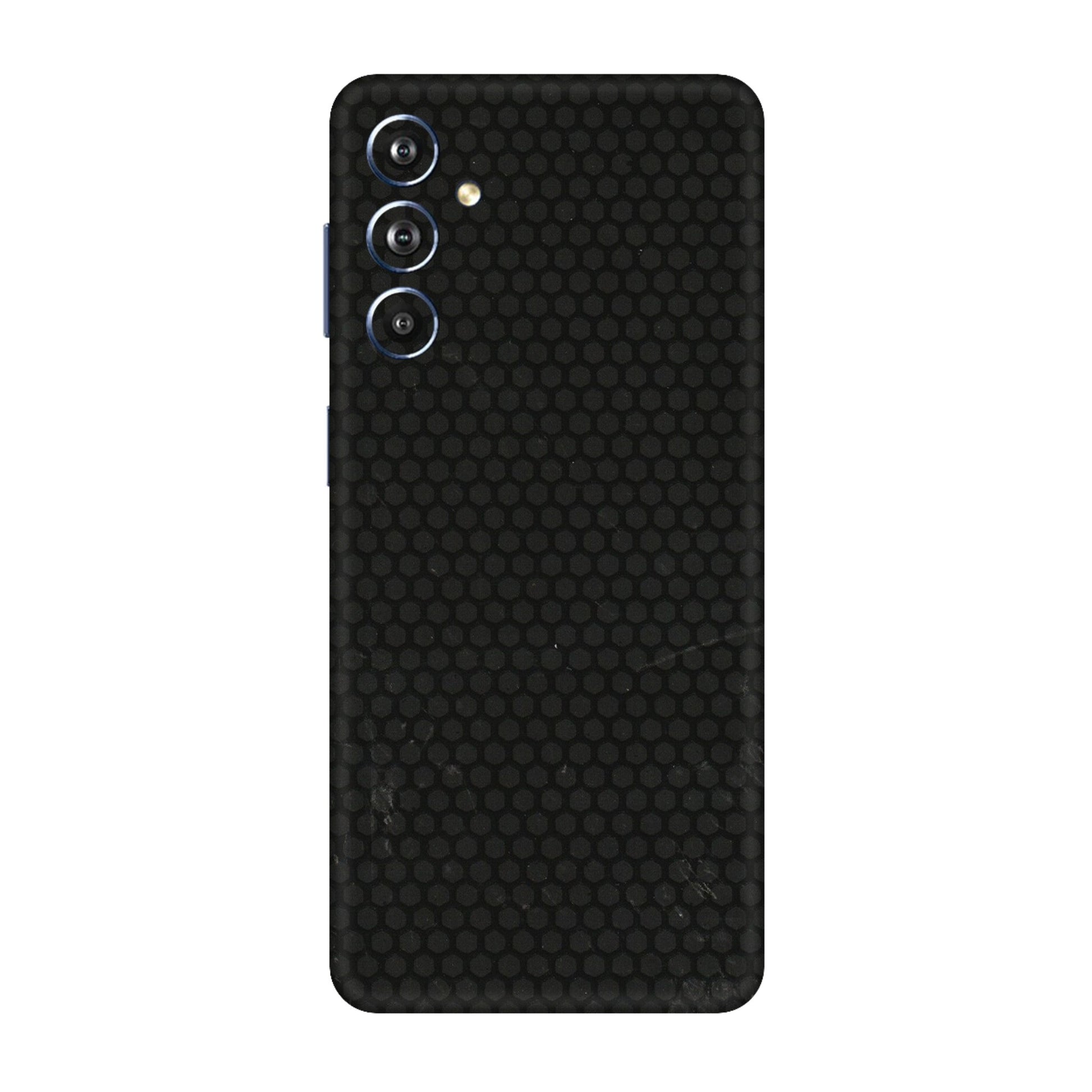 Samsung M/F/Note/Flip and C Phone Skins (All Models) - Black honeycomb - 3D Embossed Finish (L-114) Samsung Galaxy F54 (5G)