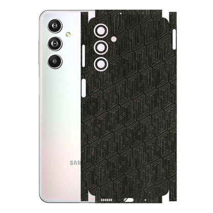 Samsung M/F/Note/Flip and C Phone Skins (All Models) - Black Abstract Pattern - 3D Embossed Finish (L-117) Samsung Galaxy F54 (5G)