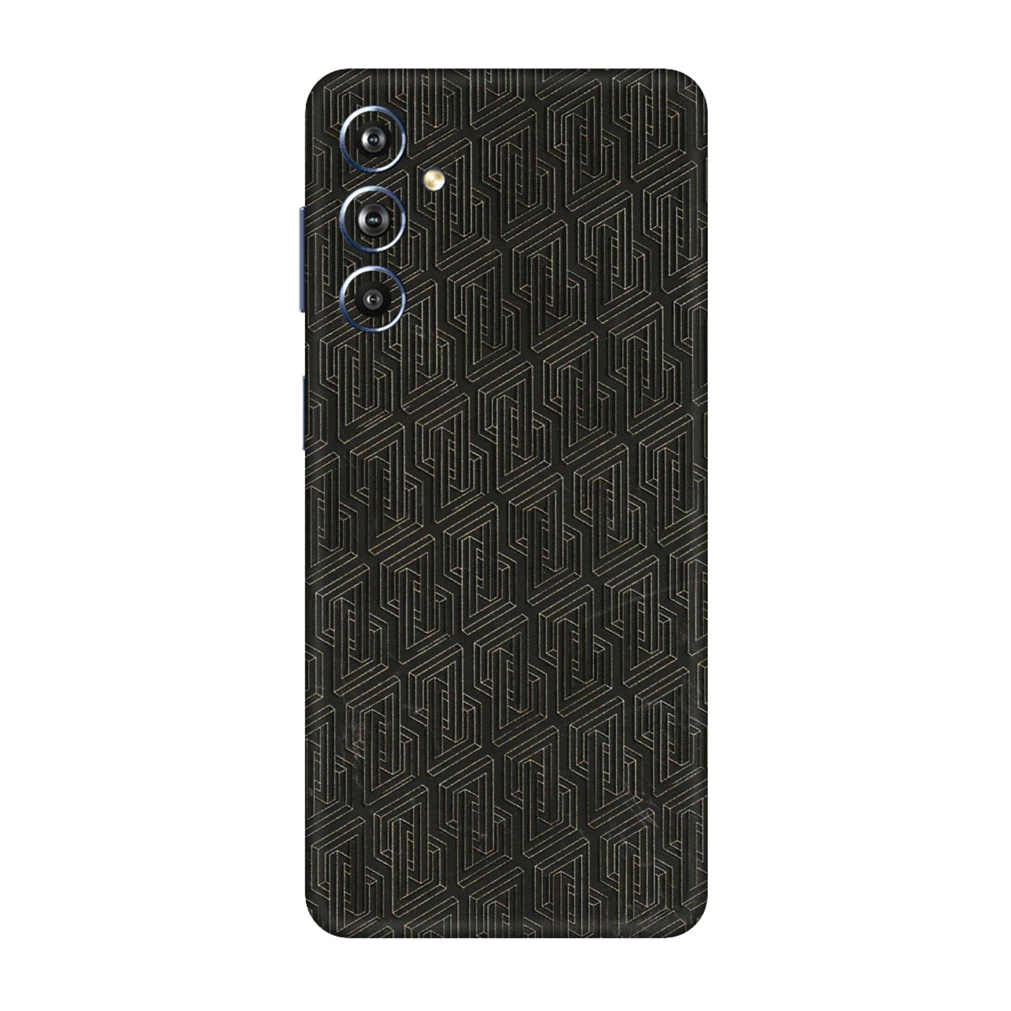 Samsung M/F/Note/Flip and C Phone Skins (All Models) - Black Abstract Pattern - 3D Embossed Finish (L-117) Samsung Galaxy F54 (5G)