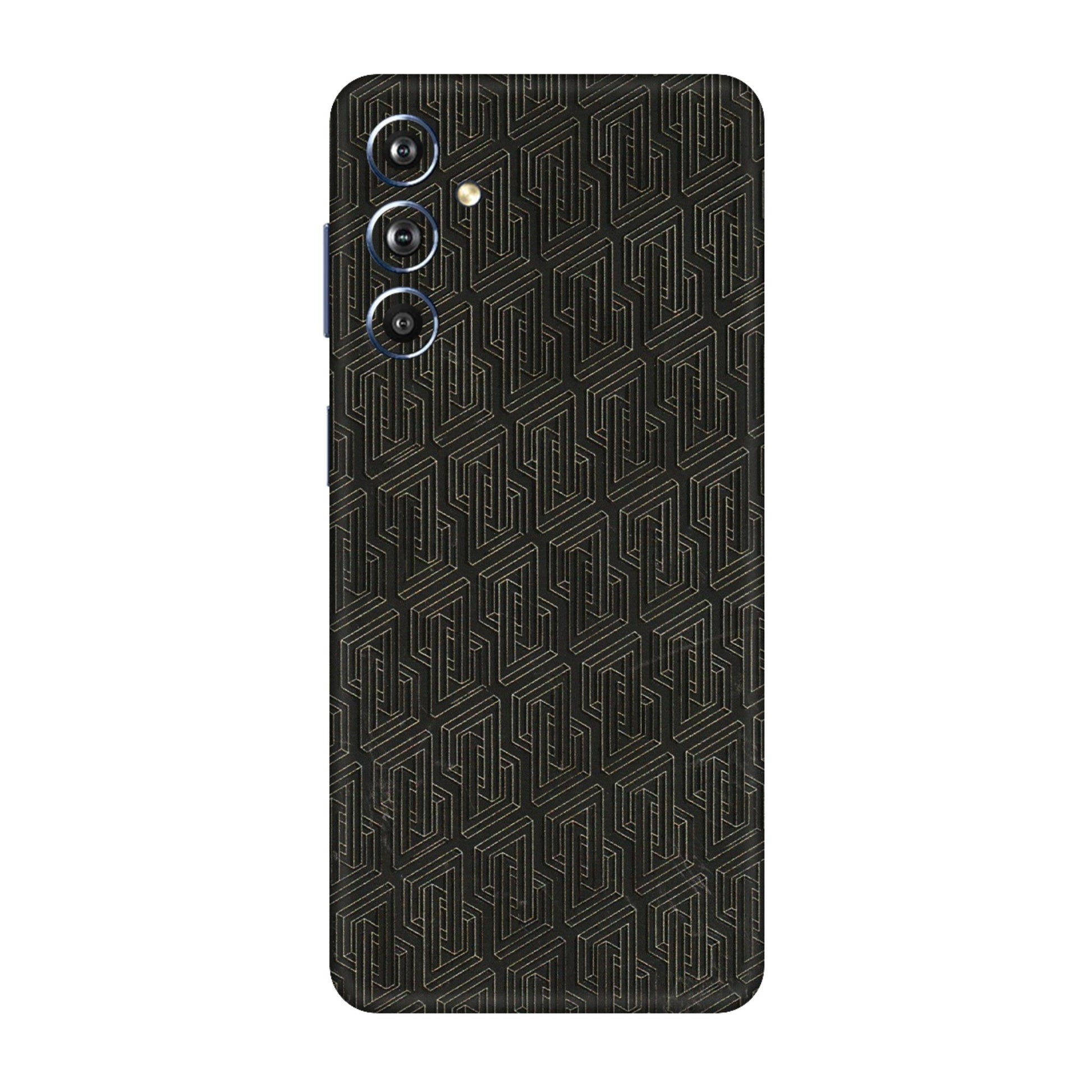 Samsung M/F/Note/Flip and C Phone Skins (All Models) - Black Abstract Pattern - 3D Embossed Finish (L-117) Samsung Galaxy F54 (5G)