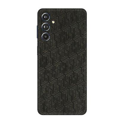 Samsung M/F/Note/Flip and C Phone Skins (All Models) - Black Abstract Pattern - 3D Embossed Finish (L-117) Samsung Galaxy F54 (5G)