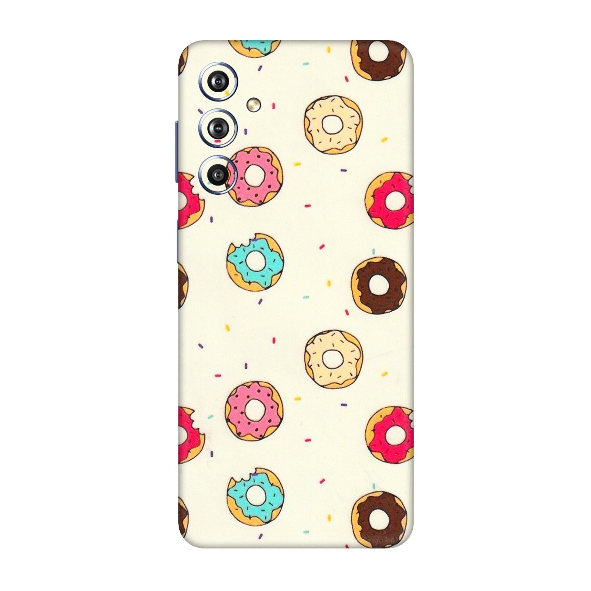 Samsung M/F/Note/Flip and C Phone Skins (All Models) - Mini Donuts Doodle Art - 3D Embossed Finish (L-122) Samsung Galaxy F54 (5G)