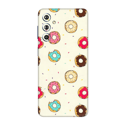 Samsung M/F/Note/Flip and C Phone Skins (All Models) - Mini Donuts Doodle Art - 3D Embossed Finish (L-122) Samsung Galaxy F54 (5G)