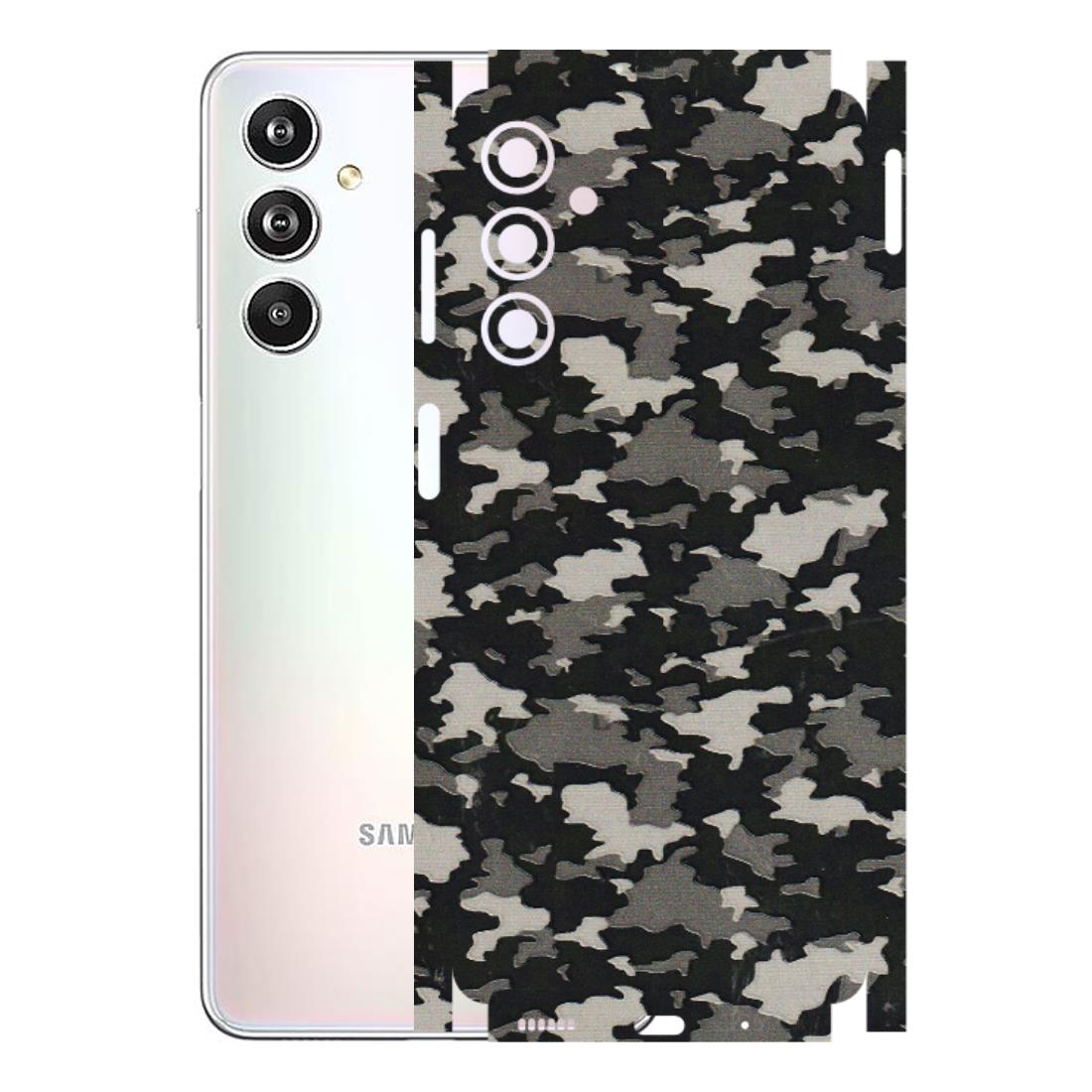 Samsung M/F/Note/Flip and C Phone Skins (All Models) - Black/Grey Camoflaunge - 3D Embossed Finish (L-142) Samsung Galaxy F54 (5G)