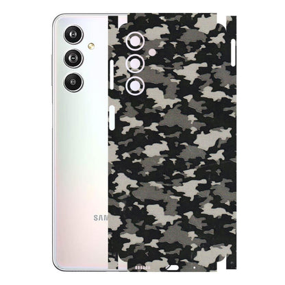 Samsung M/F/Note/Flip and C Phone Skins (All Models) - Black/Grey Camoflaunge - 3D Embossed Finish (L-142) Samsung Galaxy F54 (5G)