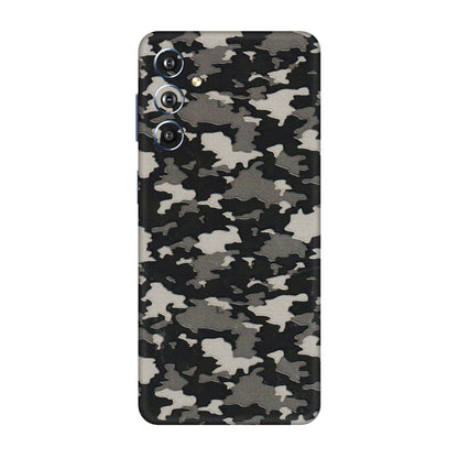 Samsung M/F/Note/Flip and C Phone Skins (All Models) - Black/Grey Camoflaunge - 3D Embossed Finish (L-142) Samsung Galaxy F54 (5G)