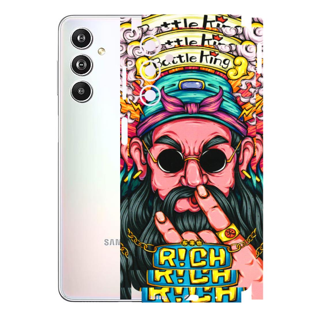 Samsung M/F/Note/Flip and C Phone Skins (All Models) - Battle King Dude Face - 3D Embossed Finish (L-178) Samsung Galaxy F54 (5G)