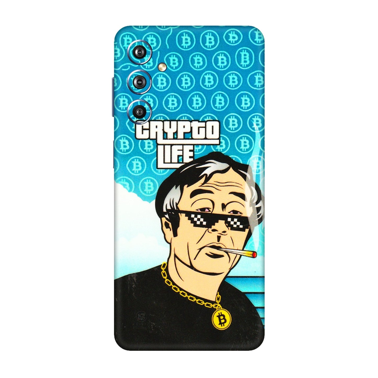 Samsung M/F/Note/Flip and C Phone Skins (All Models) - Crypto Thug Life - 3D Embossed Finish (L-179) Samsung Galaxy F54 (5G)