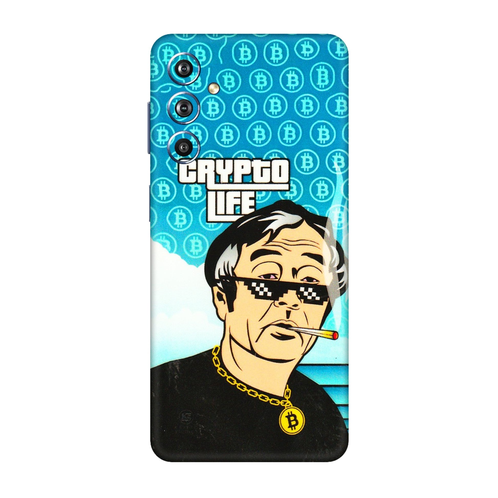 Samsung M/F/Note/Flip and C Phone Skins (All Models) - Crypto Thug Life - 3D Embossed Finish (L-179) Samsung Galaxy F54 (5G)