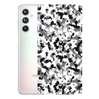 Samsung M/F/Note/Flip and C Phone Skins (All Models) - White Black Camouflage - 3D Embossed Finish (L-18) Samsung Galaxy F54 (5G)