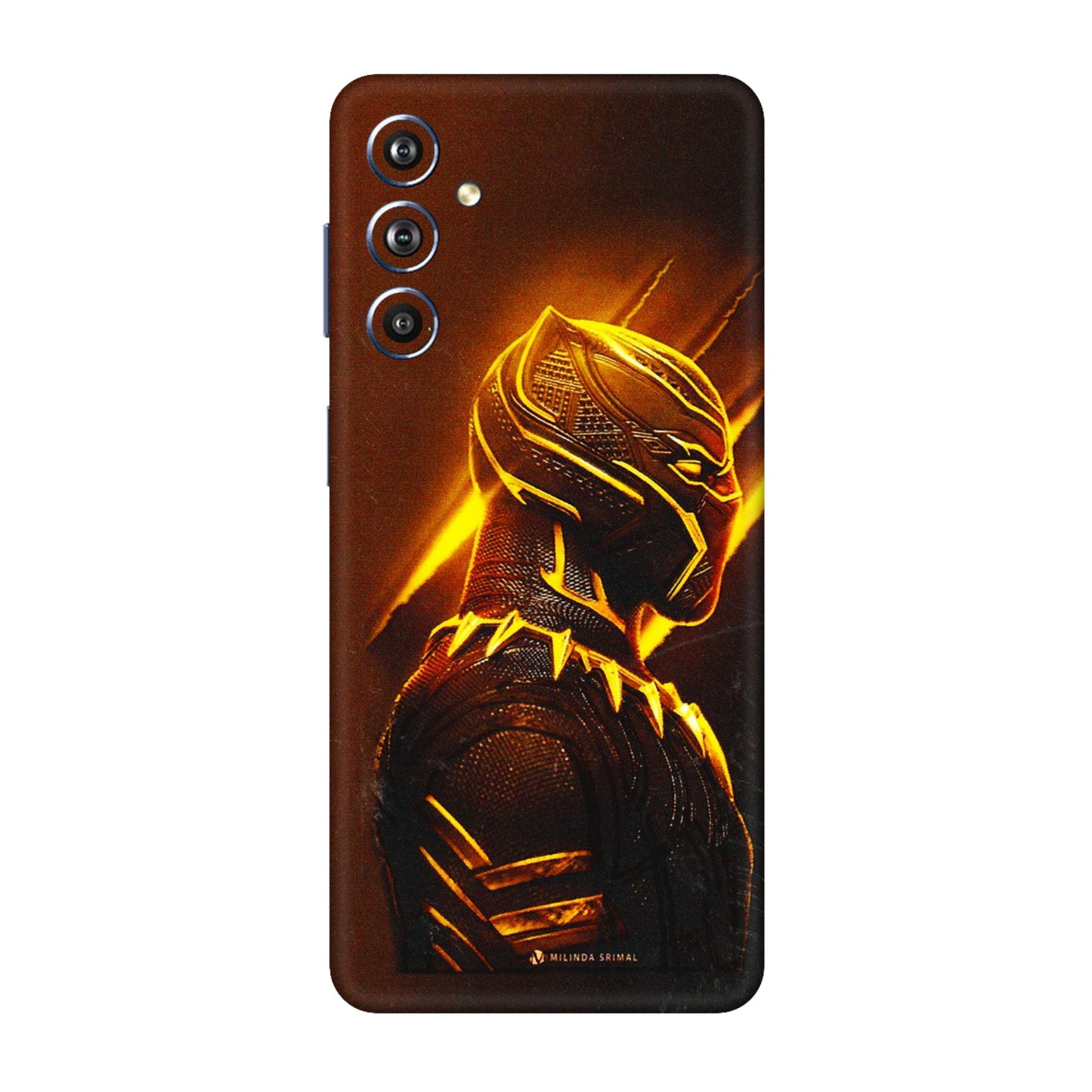 Samsung M/F/Note/Flip and C Phone Skins (All Models) - Gold Black Panther - 3D Embossed Finish (L-181) Samsung Galaxy F54 (5G)