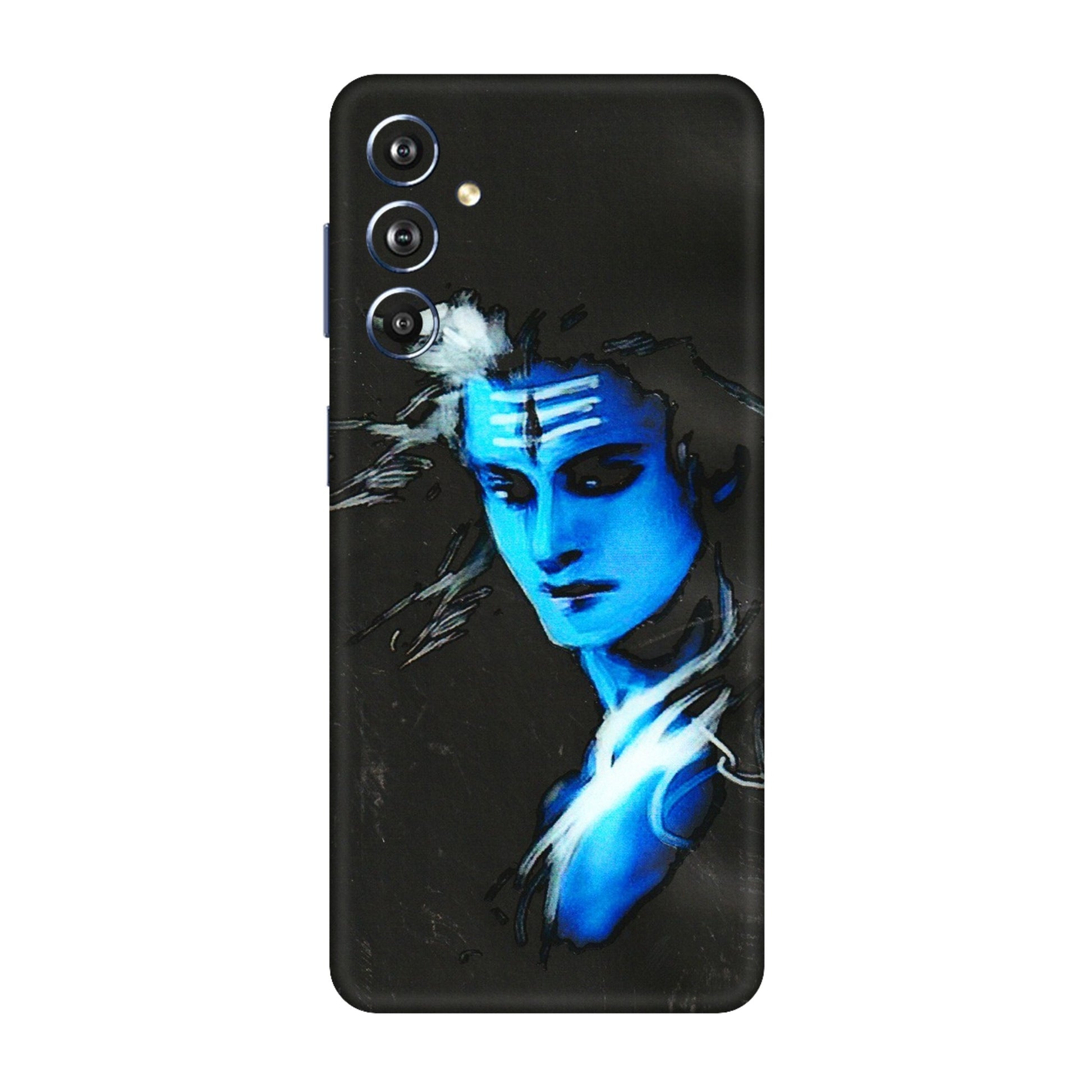 Samsung M/F/Note/Flip and C Phone Skins (All Models) - Har Har Mahadev Blue/Black - 3D Embossed Finish (L-185) Samsung Galaxy F54 (5G)