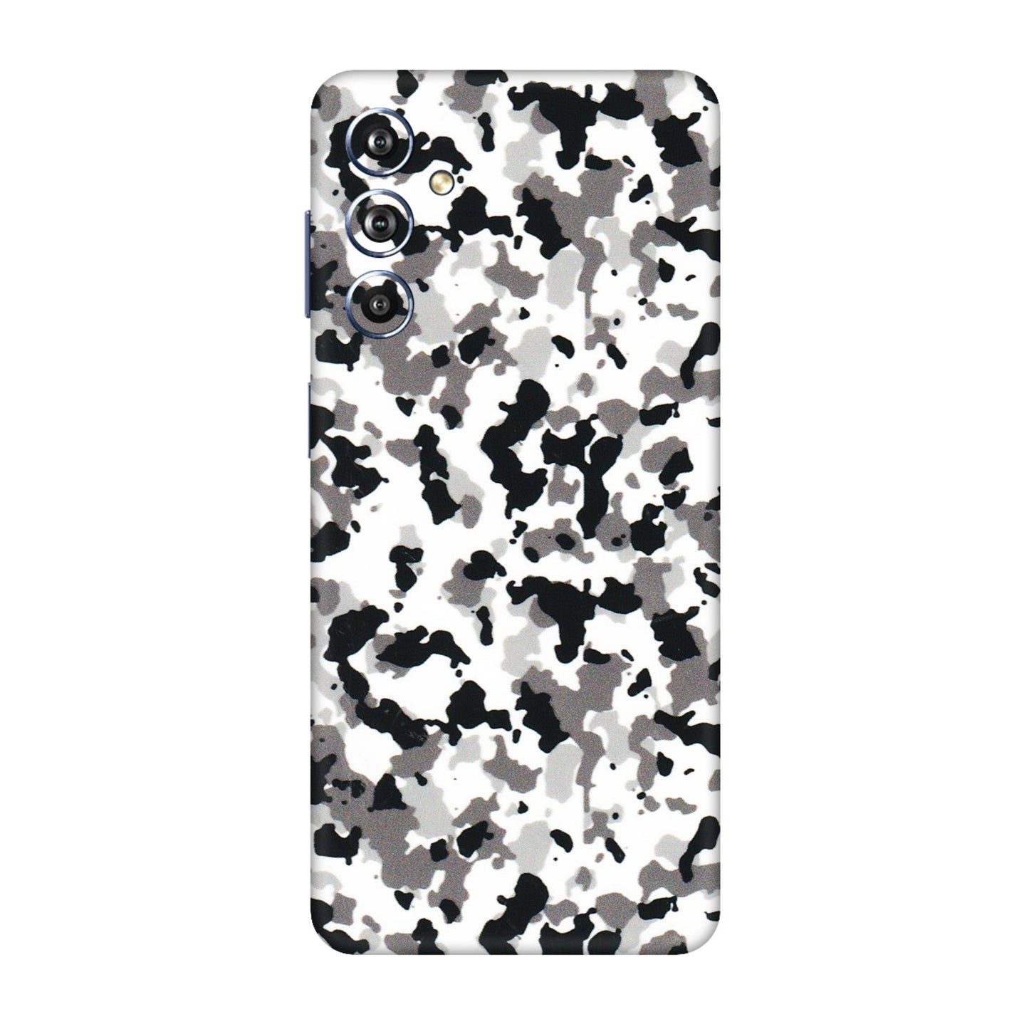 Samsung M/F/Note/Flip and C Phone Skins (All Models) - White Black Camouflage - 3D Embossed Finish (L-18) Samsung Galaxy F54 (5G)