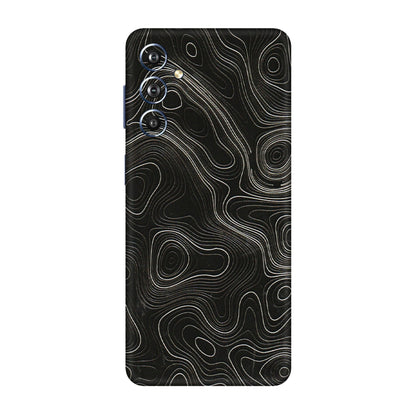 Samsung M/F/Note/Flip and C Phone Skins (All Models) - Black Swirl - 3D Embossed Finish (L-196) Samsung Galaxy F54 (5G)