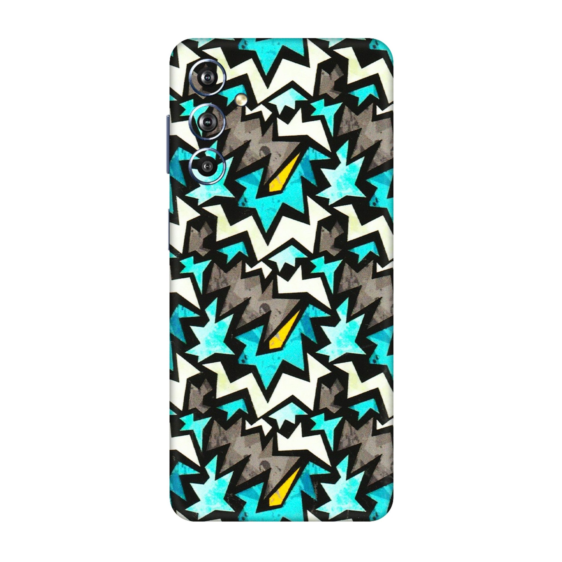 Samsung M/F/Note/Flip and C Phone Skins (All Models) - Funky Zig Zag - 3D Embossed Finish (L-223) Samsung Galaxy F54 (5G)