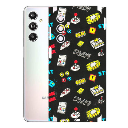 Samsung M/F/Note/Flip and C Phone Skins (All Models) - Gaming Doodles - 3D Embossed Finish (L-224) Samsung Galaxy F54 (5G)