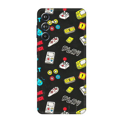 Samsung M/F/Note/Flip and C Phone Skins (All Models) - Gaming Doodles - 3D Embossed Finish (L-224) Samsung Galaxy F54 (5G)