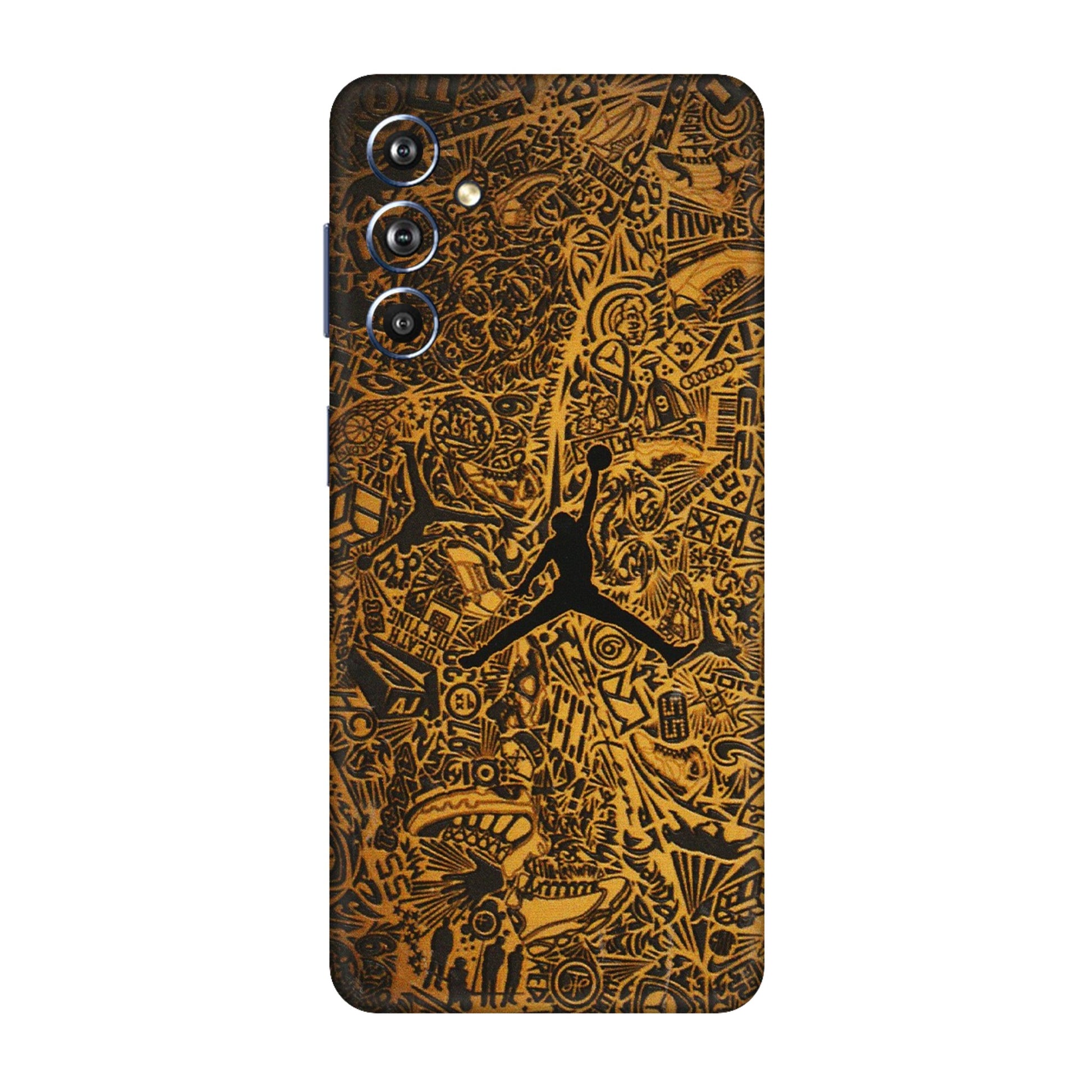 Samsung M/F/Note/Flip and C Phone Skins (All Models) - Premium Gold Basketball Player - 3D Embossed Finish (L-236) Samsung Galaxy F54 (5G)