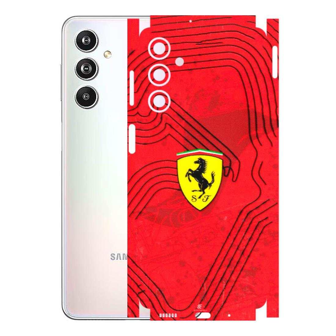 Samsung M/F/Note/Flip and C Phone Skins (All Models) - Red Ferrari Logo Stylish - 3D Embossed Finish (L-238) Samsung Galaxy F54 (5G)