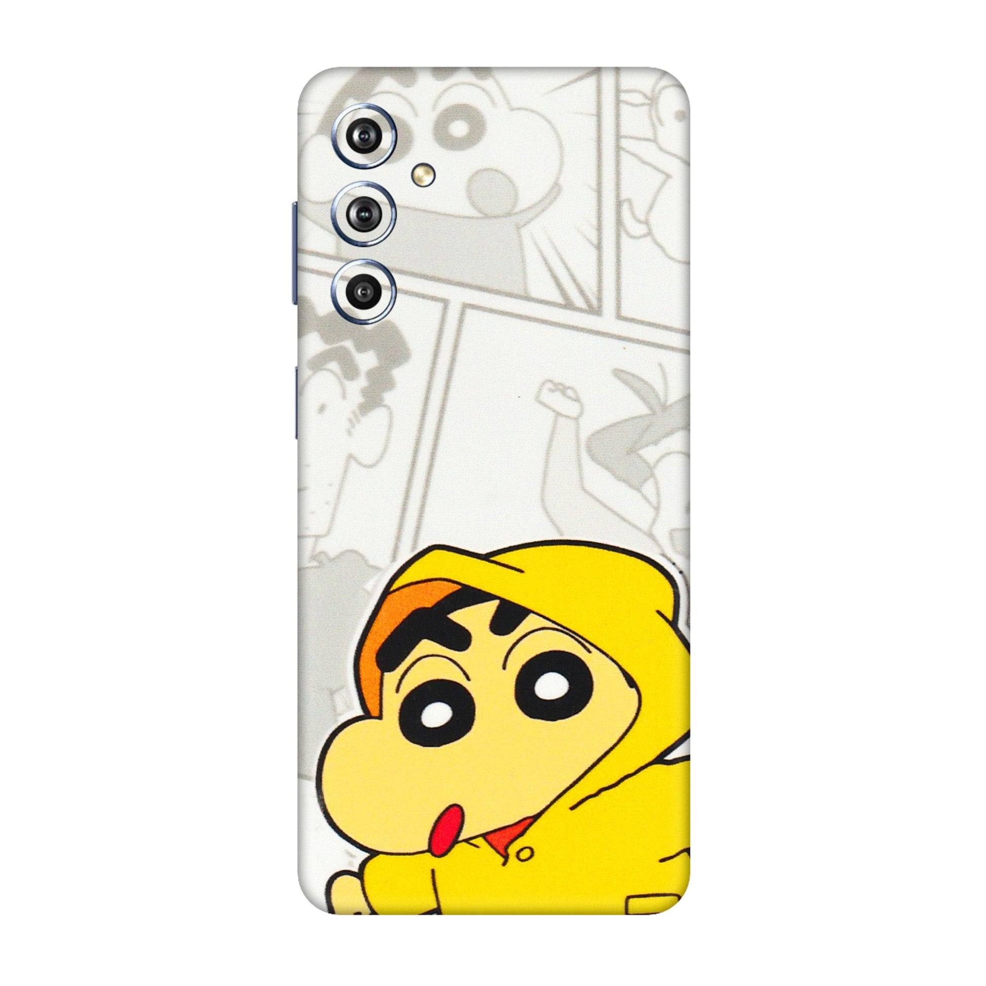 Samsung M/F/Note/Flip and C Phone Skins (All Models) - Yellow Shinchan Comic - 3D Embossed Finish (L-246) Samsung Galaxy F54 (5G)