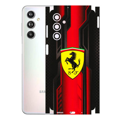Samsung M/F/Note/Flip and C Phone Skins (All Models) - Black Ferrari Logo - 3D Embossed Finish (L-253) Samsung Galaxy F54 (5G)