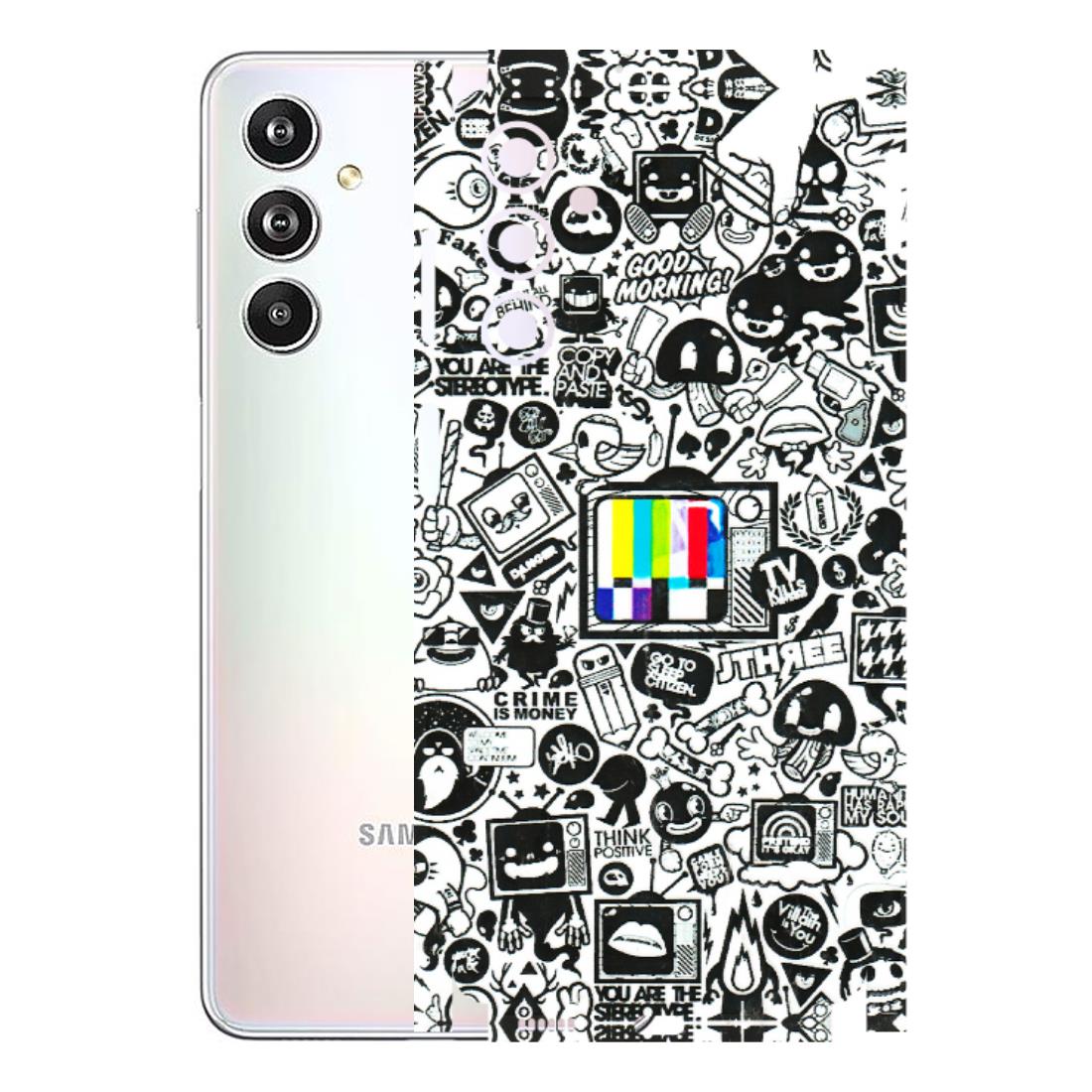 Samsung M/F/Note/Flip and C Phone Skins (All Models) - Doodles Positive Art - 3D Embossed Finish (L-263) Samsung Galaxy F54 (5G)