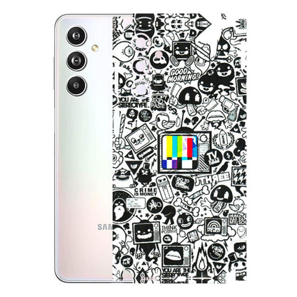 Samsung M/F/Note/Flip and C Phone Skins (All Models) - Doodles Positive Art - 3D Embossed Finish (L-263) Samsung Galaxy F54 (5G)