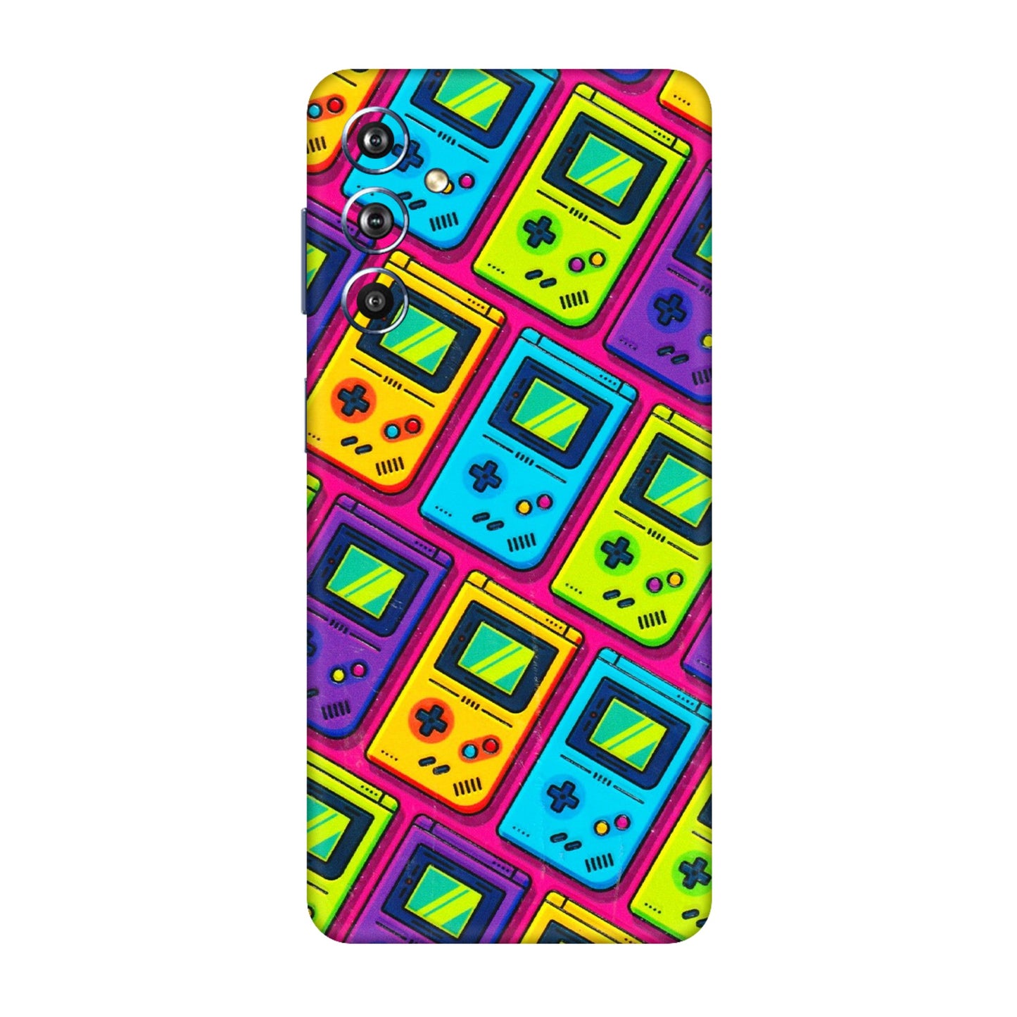 Samsung M/F/Note/Flip and C Phone Skins (All Models) - Gameboy Colourful - 3D Embossed Finish (L-266) Samsung Galaxy F54 (5G)