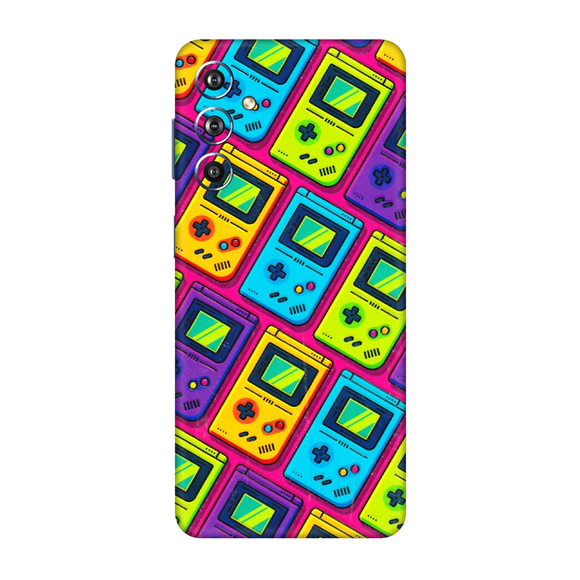 Samsung M/F/Note/Flip and C Phone Skins (All Models) - Gameboy Colourful - 3D Embossed Finish (L-266) Samsung Galaxy F54 (5G)