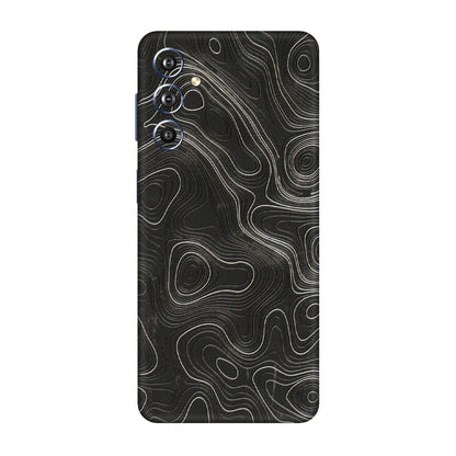 Samsung M/F/Note/Flip and C Phone Skins (All Models) - Abstract White Line Map - 3D Embossed Finish (L-269) Samsung Galaxy F54 (5G)