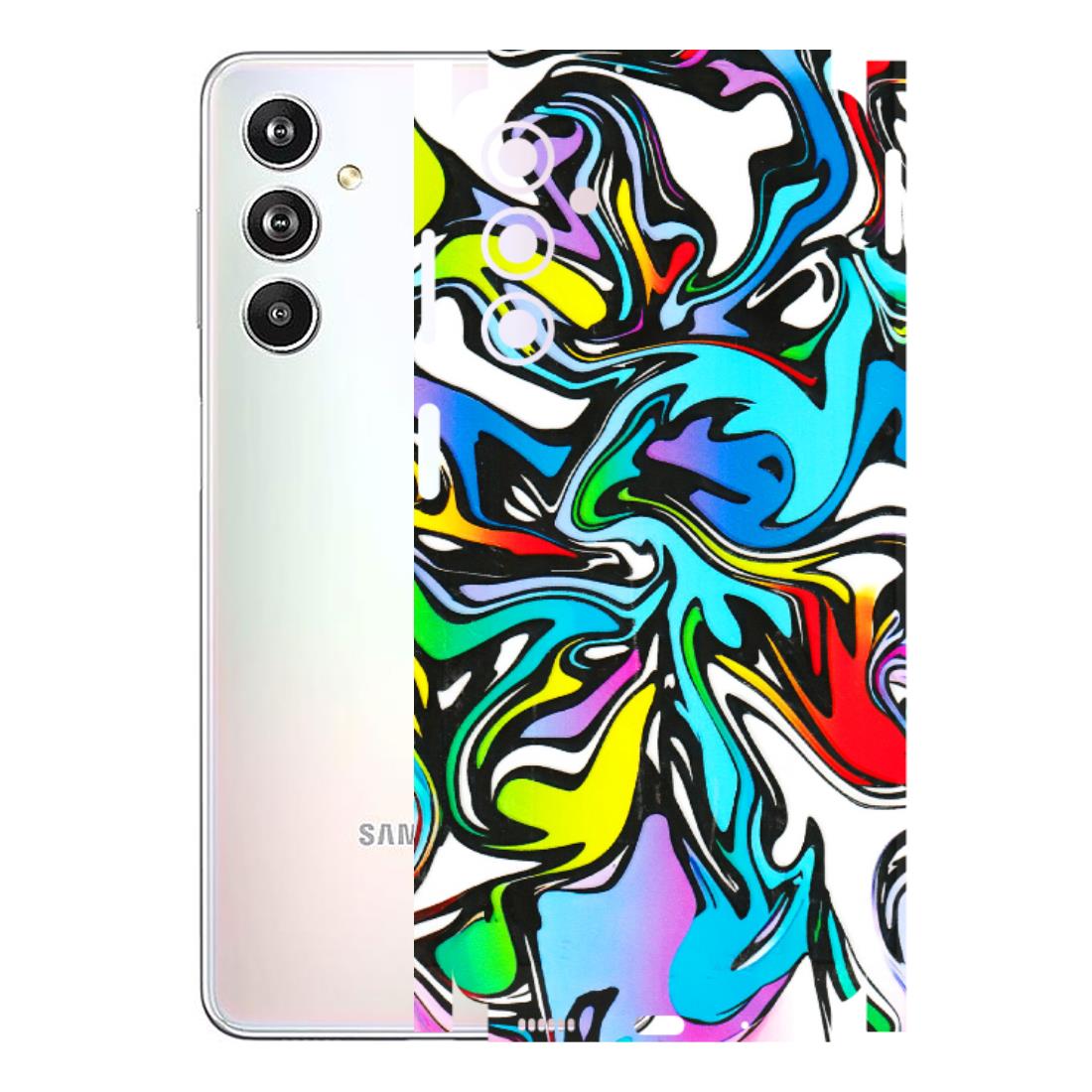 Samsung M/F/Note/Flip and C Phone Skins (All Models) - Abstract Colour Paints - 3D Embossed Finish (L-271) Samsung Galaxy F54 (5G)
