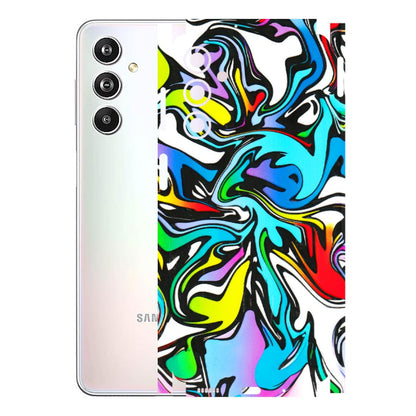 Samsung M/F/Note/Flip and C Phone Skins (All Models) - Abstract Colour Paints - 3D Embossed Finish (L-271) Samsung Galaxy F54 (5G)