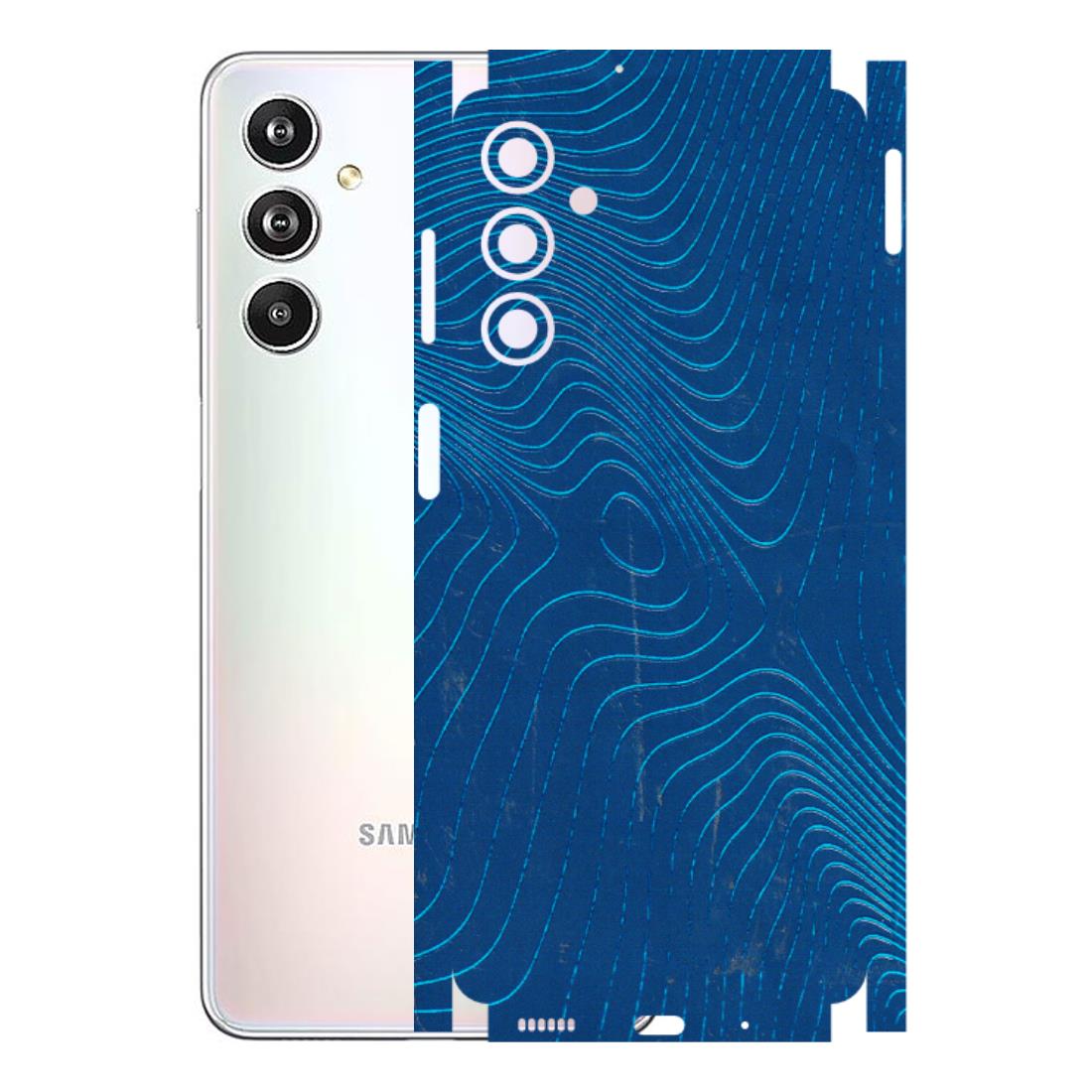 Samsung M/F/Note/Flip and C Phone Skins (All Models) - Abstract Blue Line Map - 3D Embossed Finish (L-272) Samsung Galaxy F54 (5G)