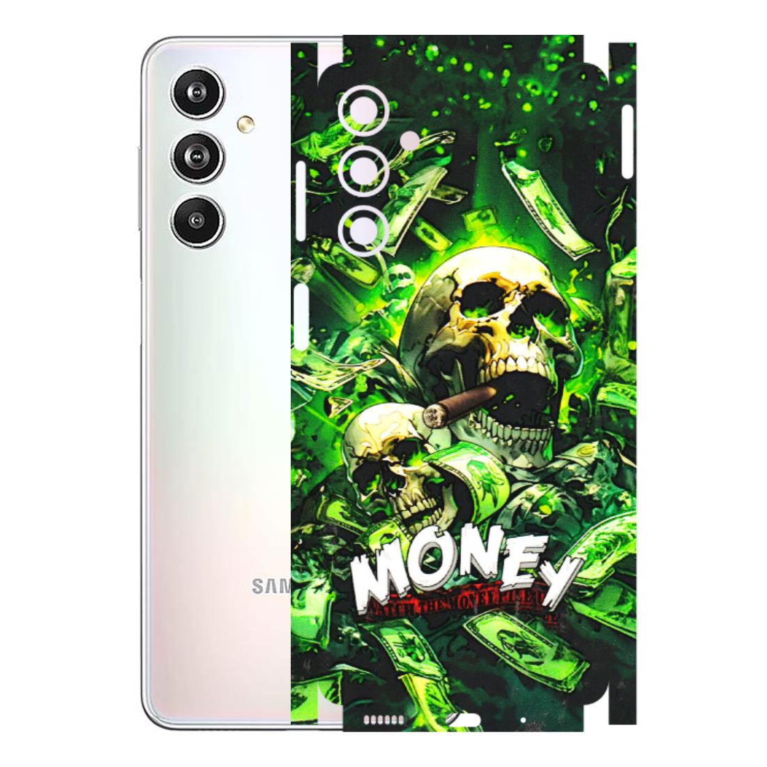 Samsung M/F/Note/Flip and C Phone Skins (All Models) - Skull Money - 3D Embossed Finish (L-303) Samsung Galaxy F54 (5G)