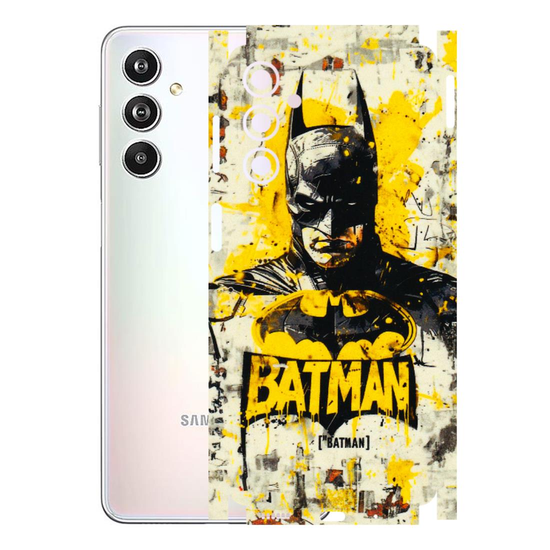 Samsung M/F/Note/Flip and C Phone Skins (All Models) - Batman Yellow BT - 3D Embossed Finish (L-304) Samsung Galaxy F54 (5G)