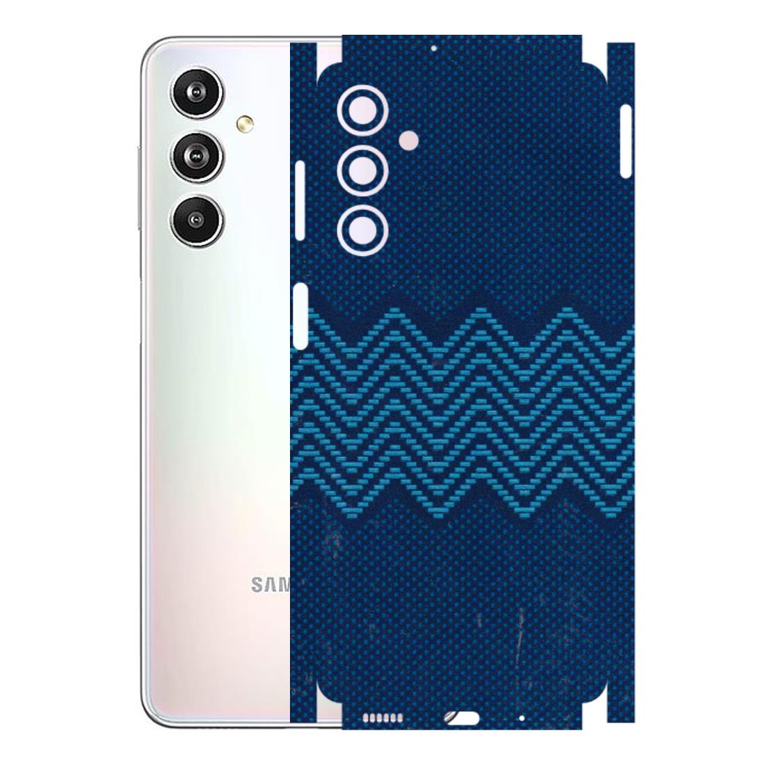Samsung M/F/Note/Flip and C Phone Skins (All Models) - Blue Sober Waves - 3D Embossed Finish (L-306) Samsung Galaxy F54 (5G)