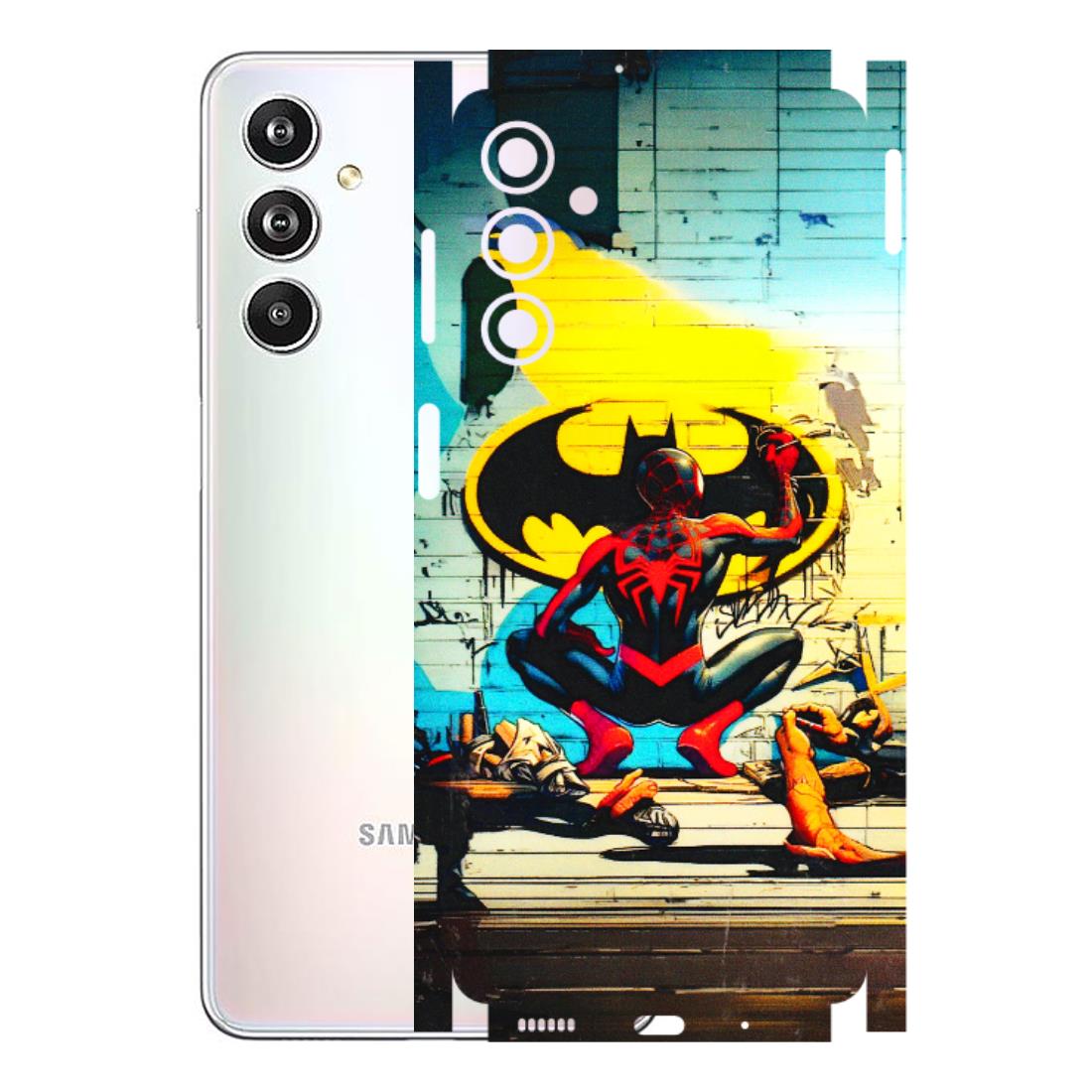 Samsung M/F/Note/Flip and C Phone Skins (All Models) - New Spiderman Bat Logo - 3D Embossed Finish (L-309) Samsung Galaxy F54 (5G)