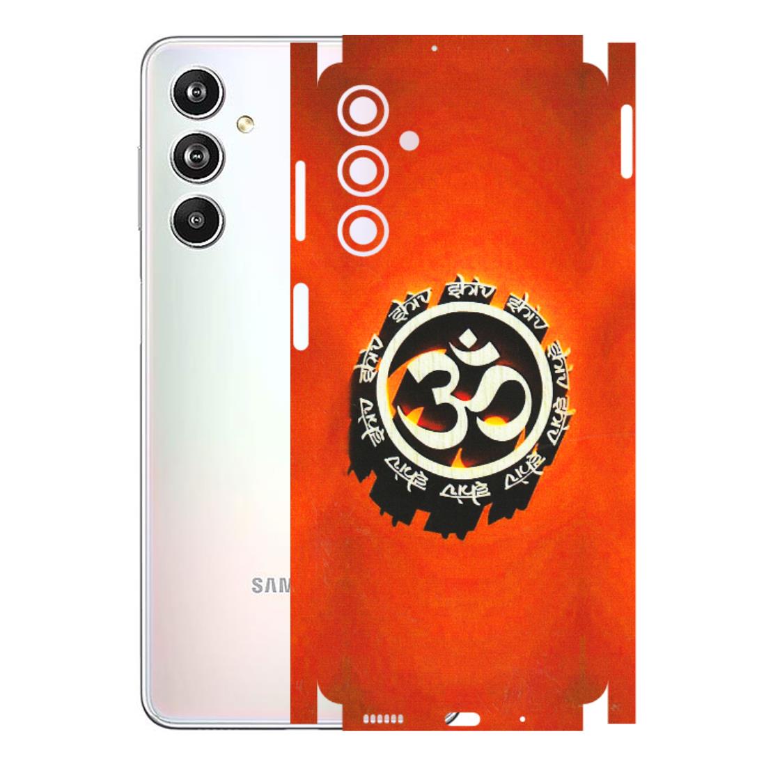 Samsung M/F/Note/Flip and C Phone Skins (All Models) - Aum Shiv Orange - 3D Embossed Finish (L-32) Samsung Galaxy F54 (5G)