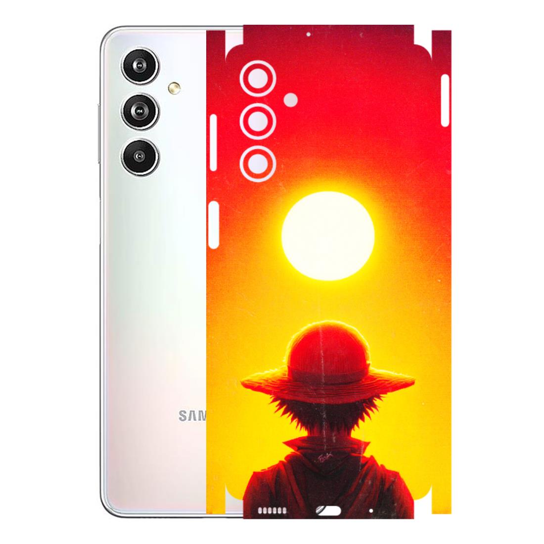 Samsung M/F/Note/Flip and C Phone Skins (All Models) - Cool Sunset With Monkey D.Luffy Anime - 3D Embossed Finish (L-329) Samsung Galaxy F54 (5G)