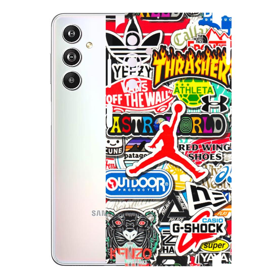 Samsung M/F/Note/Flip and C Phone Skins (All Models) - Multi Brands Sticker Graffiti - 3D Embossed Finish (L-37) Samsung Galaxy F54 (5G)