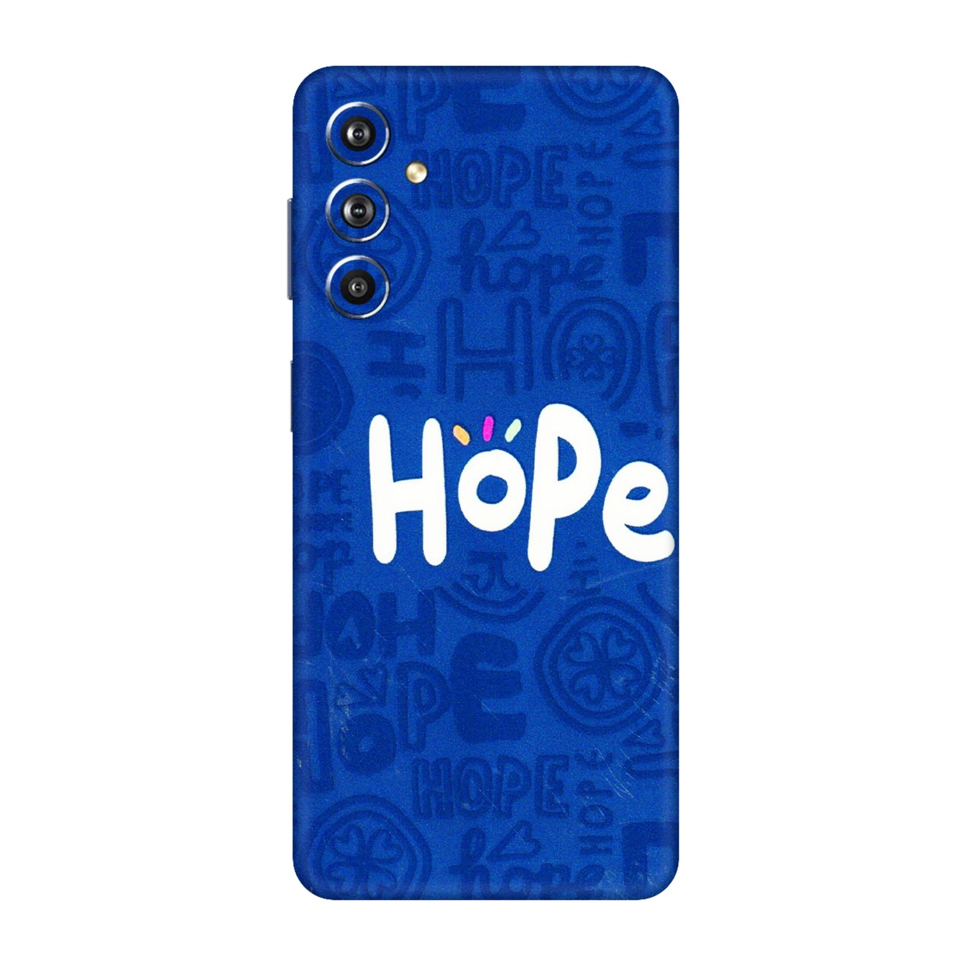 Samsung M/F/Note/Flip and C Phone Skins (All Models) - Hope Doodles Blue - 3D Embossed Finish (L-43) Samsung Galaxy F54 (5G)