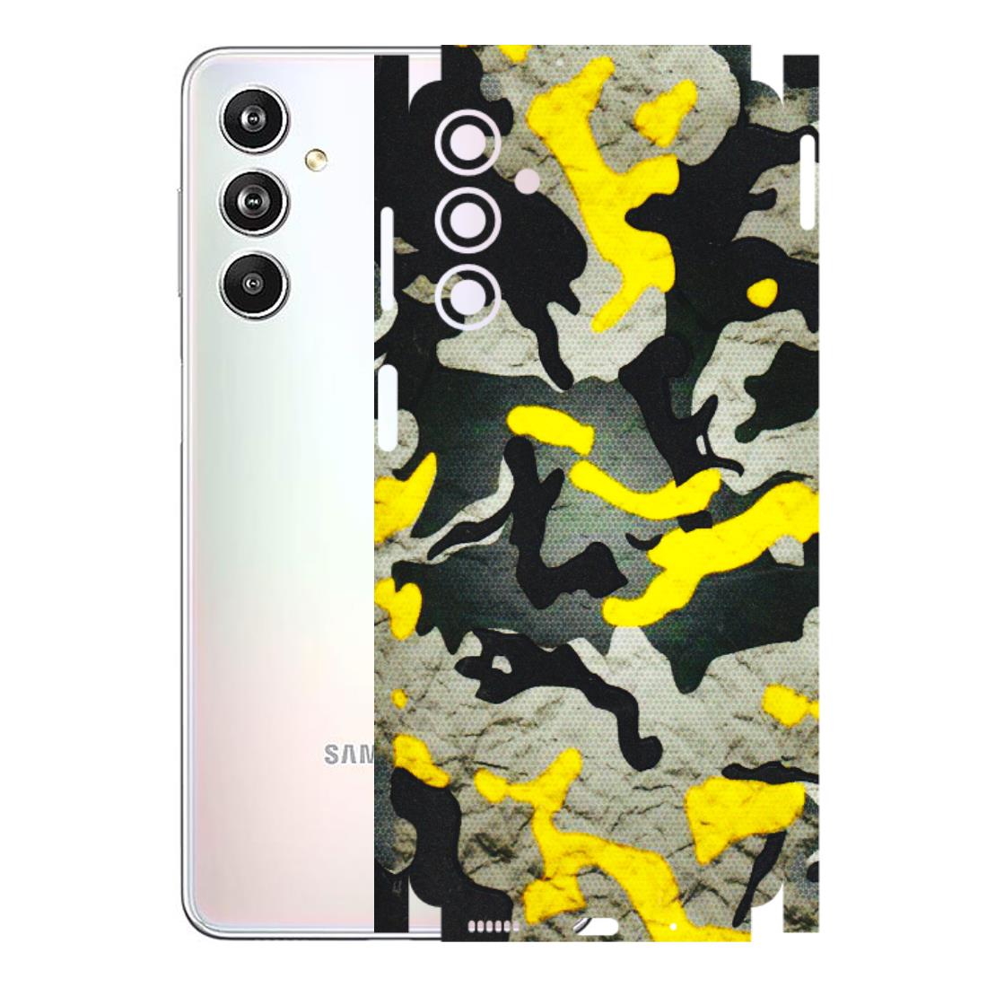 Samsung M/F/Note/Flip and C Phone Skins (All Models) - Yellow Camouflage - 3D Embossed Finish (L-61) Samsung Galaxy F54 (5G)