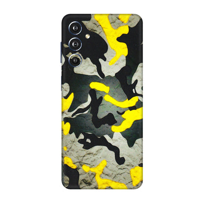 Samsung M/F/Note/Flip and C Phone Skins (All Models) - Yellow Camouflage - 3D Embossed Finish (L-61) Samsung Galaxy F54 (5G)
