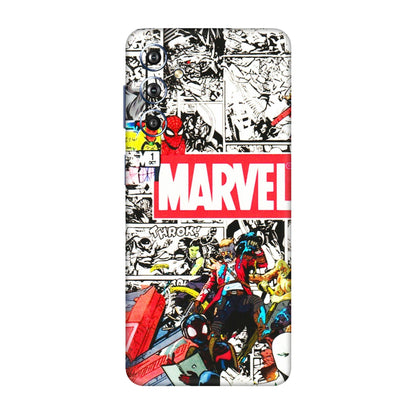 Samsung M/F/Note/Flip and C Phone Skins (All Models) - Marvel Colorful Comic - 3D Embossed Finish (L-64) Samsung Galaxy F54 (5G)