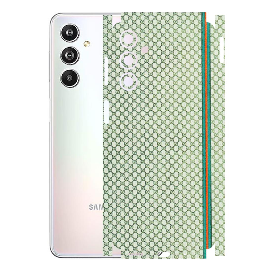 Samsung M/F/Note/Flip and C Phone Skins (All Models) - Gucci Fabric Pattern - 3D Embossed Finish (L-73) Samsung Galaxy F54 (5G)
