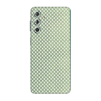 Samsung M/F/Note/Flip and C Phone Skins (All Models) - Gucci Fabric Pattern - 3D Embossed Finish (L-73) Samsung Galaxy F54 (5G)