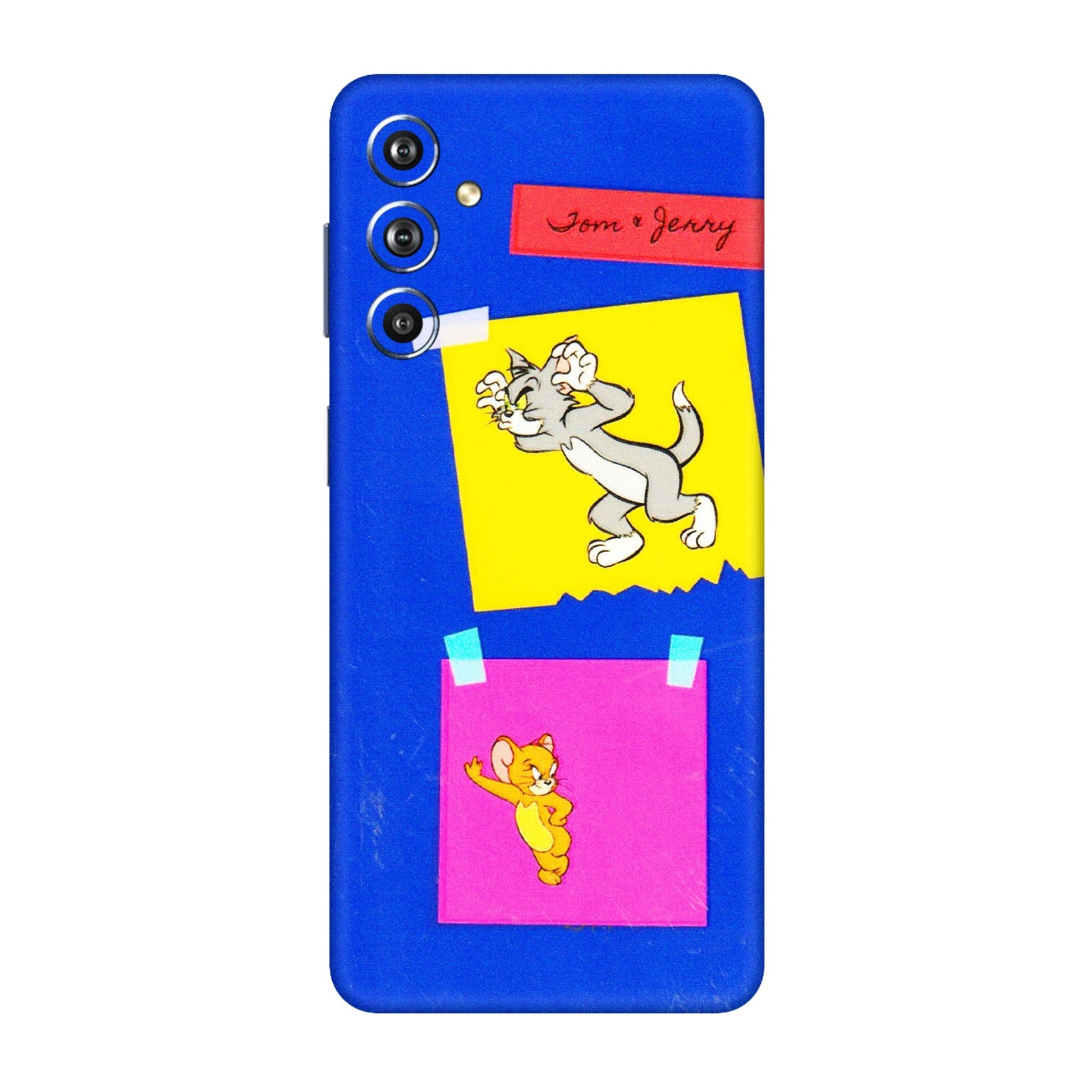 Samsung M/F/Note/Flip and C Phone Skins (All Models) - Tom N Jerry Sticky Notes - 3D Embossed Finish (L-88) Samsung Galaxy F54 (5G)