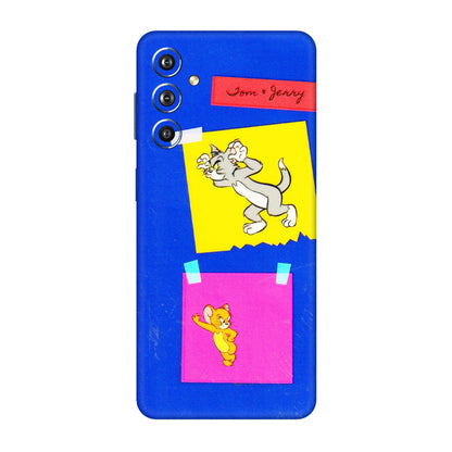 Samsung M/F/Note/Flip and C Phone Skins (All Models) - Tom N Jerry Sticky Notes - 3D Embossed Finish (L-88) Samsung Galaxy F54 (5G)
