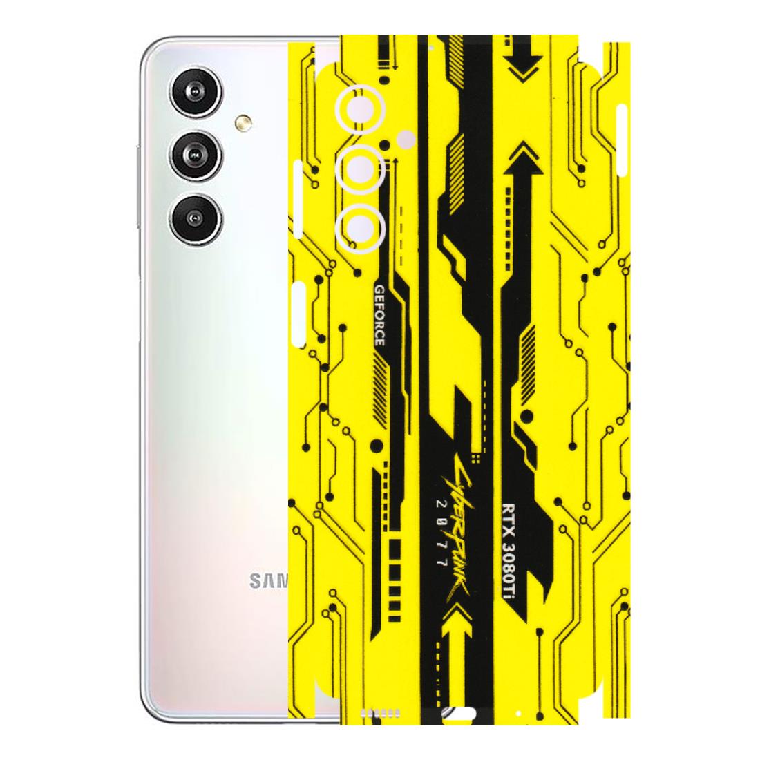 Samsung M/F/Note/Flip and C Phone Skins (All Models) - Yellow Cyberpunk - 3D Embossed Finish (L-93) Samsung Galaxy F54 (5G)