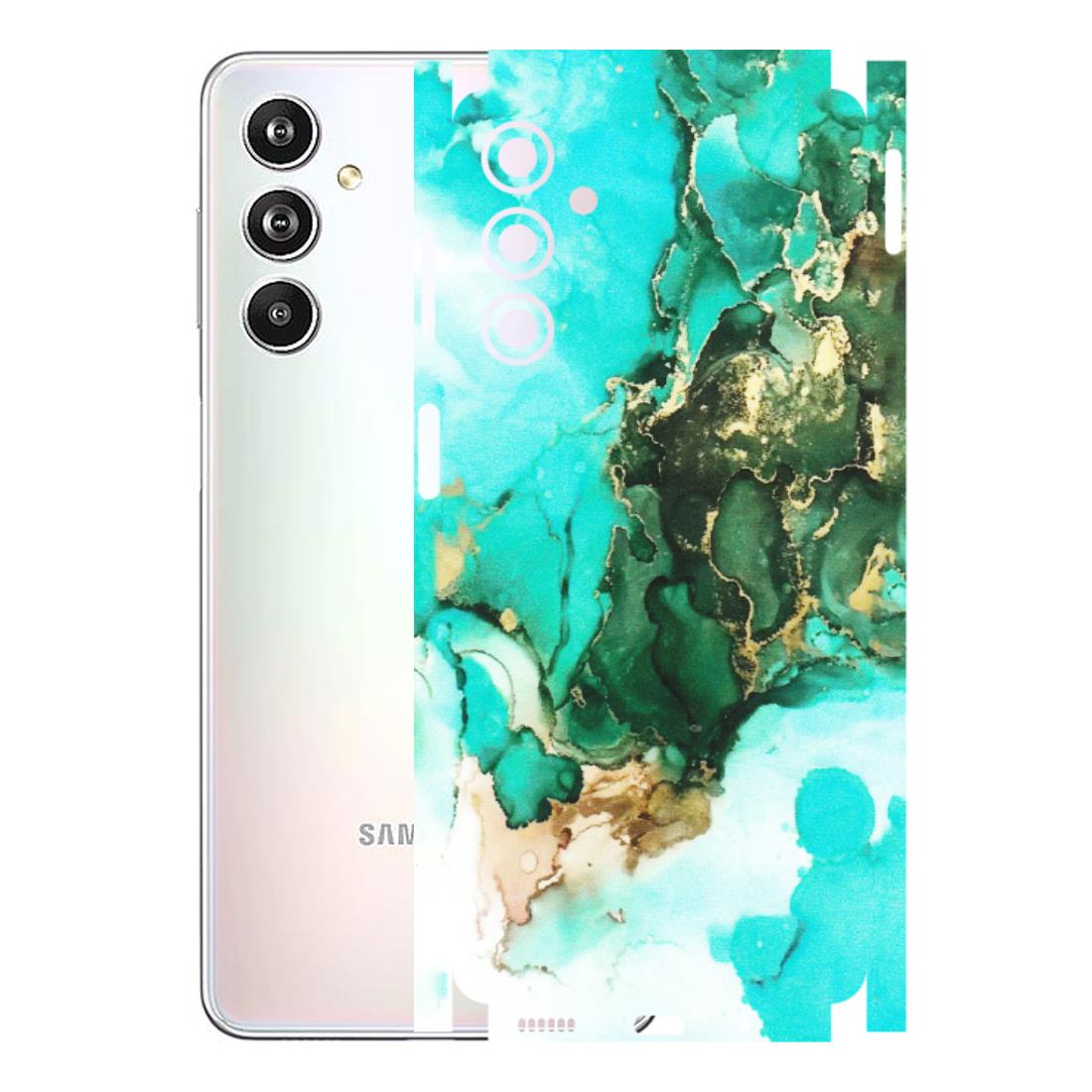 Samsung M/F/Note/Flip and C Phone Skins (All Models) - The Blue Gold Marble - Matte Finish (M-124) Samsung Galaxy F54 (5G)